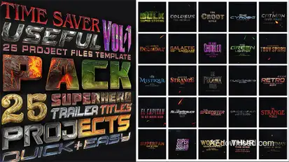 Avengers SuperHeroes Pack Video Displays template preview
