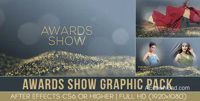 Award Show graphic pack Video Displays template preview