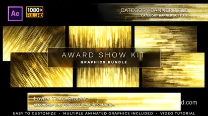 Awards Show Kit Video Displays template preview