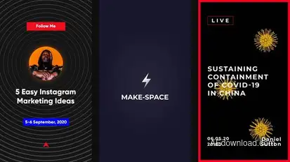 Büro Stories 01 Video Displays template preview