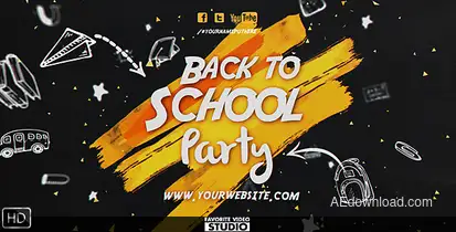 Back 2 School Event v2.1 Video Displays template preview