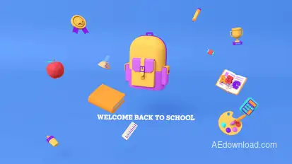Back To School Logo Mogrt Premiere Pro template preview