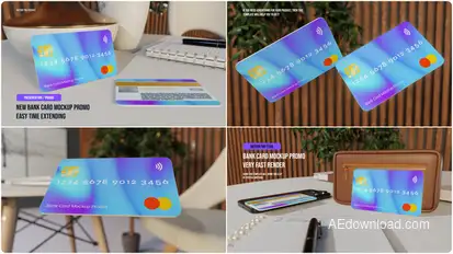 Bank Card Mockup Promo Premiere Pro template preview