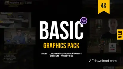 Basic Graphics Pack For Video Creators Video Displays template preview