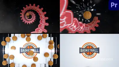 Basketball Logo Reveal Premiere Pro template preview