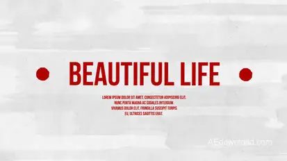 Beautiful Life Video Displays template preview