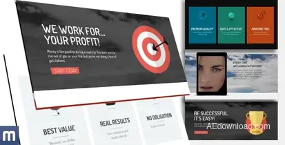 Become Successful - Template For The Advertising Video Displays template preview