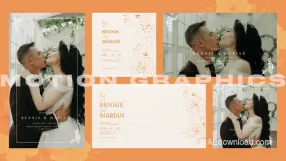 Best Day Wedding Invitation | Mogrt Premiere Pro template preview