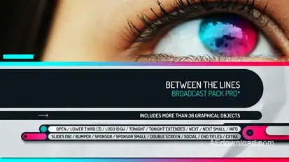 Between the Lines - Broadcast Pack Pro Video Displays template preview
