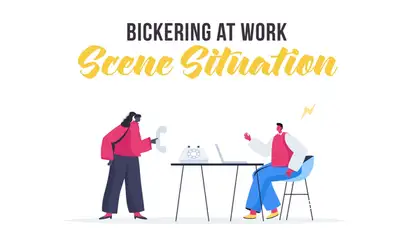 Bickering at work - Scene Situation Video Displays template preview