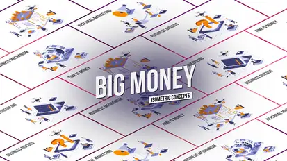 Big Money - Isometric Concept Video Displays template preview