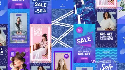Big Sale Instagram Stories Video Displays template preview