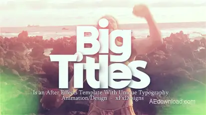 Big Titles Motivational Opener Video Displays template preview