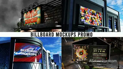 Billboard Mockups | MOGRT Premiere Pro template preview