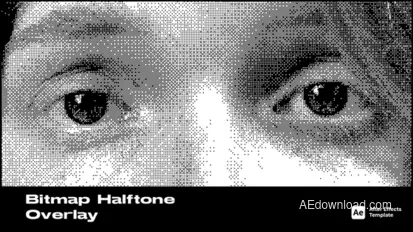Bitmap Halftone Overlay Logo Stings template preview