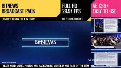 BitNews (Broadcast Pack) Video Displays template preview