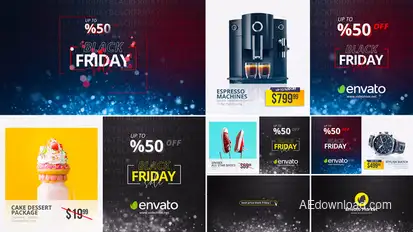 Black Friday Sale Video Displays template preview