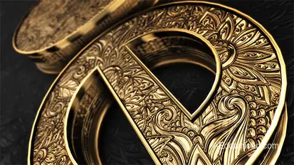 Black Gold Logo V4 Video Displays template preview