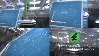 Blueprint 3D Logo for Premiere Pro Premiere Pro template preview