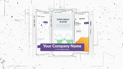 BluePrint Mobile Promo Video Displays template preview