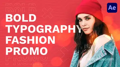 Bold Typography Fashion Promo Video Displays template preview