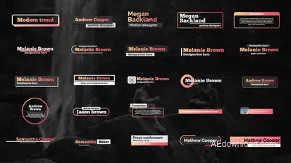 Bolt Lower thirds Video Displays template preview