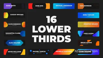 Box Lower Thirds | MOGRT Premiere Pro template preview