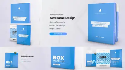 Box Product Pack Mockup - Box Software Mock-up Cover Template Video Displays template preview