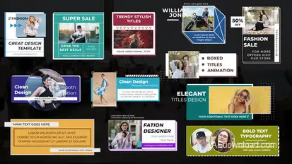 Boxed Lower Thirds Premiere Pro template preview