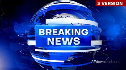Breaking News Intro Video Displays template preview