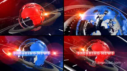 Breaking News Opener Video Displays template preview