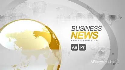 Broadcast Business News Premiere Pro template preview