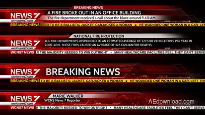 Broadcast Design News Lower 3rd And Virtual Studio Video Displays template preview