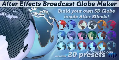 Broadcast Globe Maker Video Displays template preview