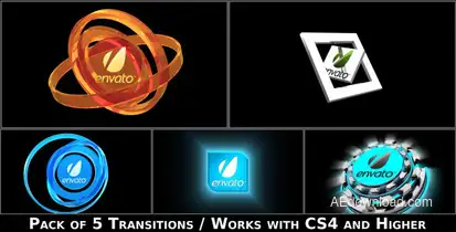 Broadcast Logo Transition Pack Video Displays template preview