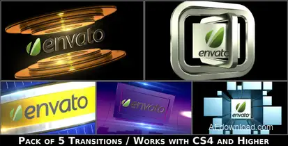 Broadcast Logo Transition Pack V2 Video Displays template preview