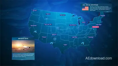 Broadcast Maps Package Video Displays template preview