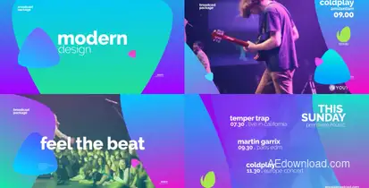 Broadcast Opener Video Displays template preview