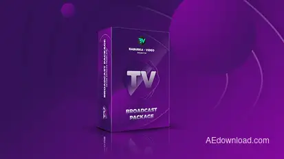 Broadcast Package // Colored TV Video Displays template preview