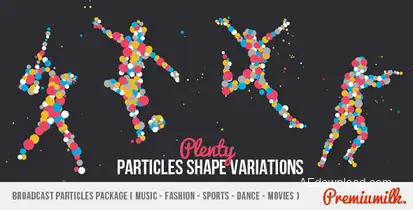 Broadcast Particles Package Video Displays template preview