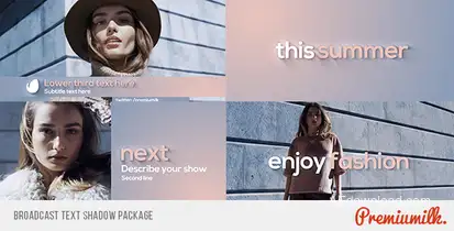 Broadcast Text Shadow Package Video Displays template preview