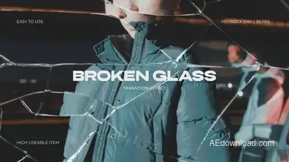 Broken Glass Transition Effect Elements template preview