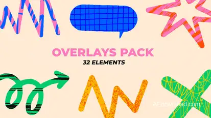 Brush & Scribble Overlays Premiere Pro template preview