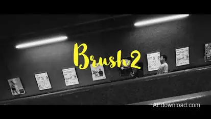 Brush 2- Handwritten Animated Typefaces Video Displays template preview