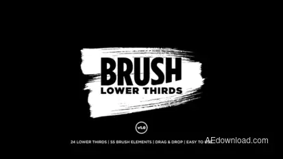 Brush Lower Thirds Video Displays template preview