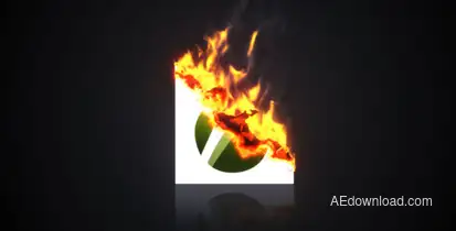 Burning Paper Logo Video Displays template preview