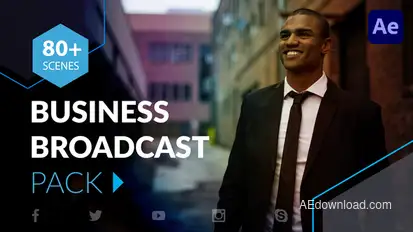 Business Broadcast Package Video Displays template preview