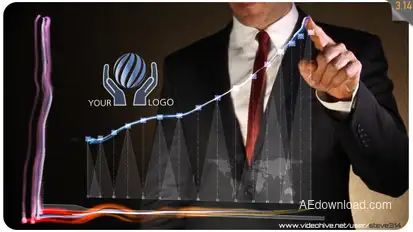Business Chart - Logo Intro Video Displays template preview