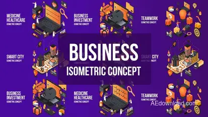 Business Investment- Isometric Concept Video Displays template preview