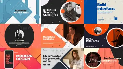 Business Marketing Scenes Premiere Pro template preview